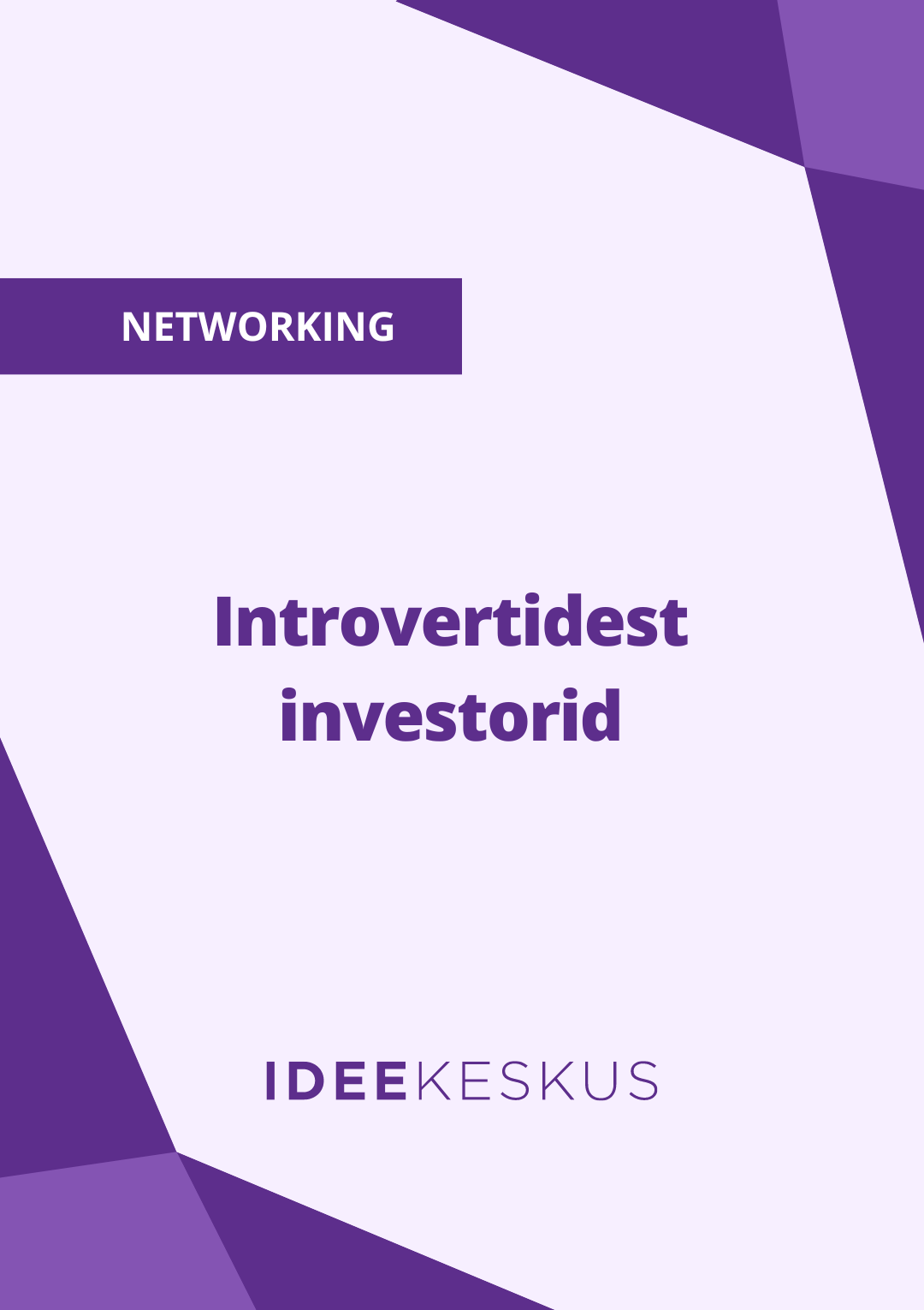 Image for Networkingu õhtu: Introvertidest investorid 20.02.2024 kell 18:30-20:30